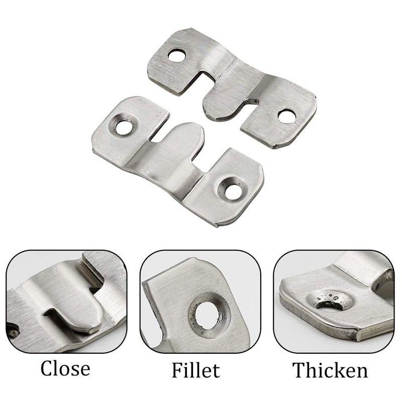 Luomorgo 10 Pack Z-Clips Flush Mount Bracket Heavy Duty Picture Hangers Interlocking Photo Frame Hook for Hanging Headboards Large Picture Display Wall Mount Hardware, 44x19mm - Image 4